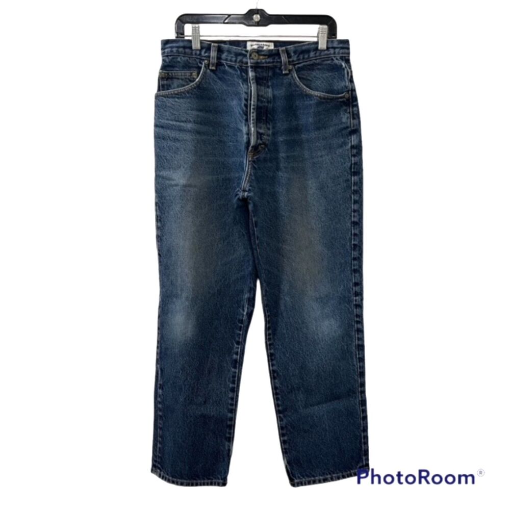Vintage Y2K American Eagle Dungarees Jeans Mens 33x30 Button Fly Blue